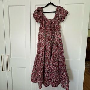 Arula red floral maxi dress